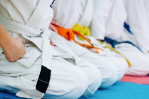 Niños en extraescolar de judo