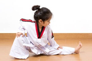Niña en extraescolar de judo